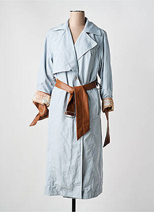 Trench tissage popeline sans capuche bleu URBANCODE femme