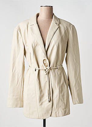 Veste simili cuir epaulette beige URBANCODE femme