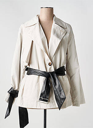 Trench tissage popeline sans capuche beige URBANCODE femme