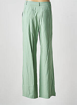 Pantalon large tissage crêpe taille normale vert LAUREN VIDAL femme