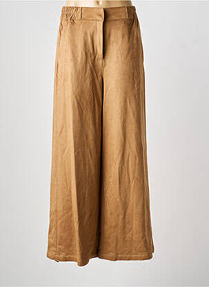 Pantalon large fermeture zippée sous rabat avec crochet taille normale marron URBANCODE femme