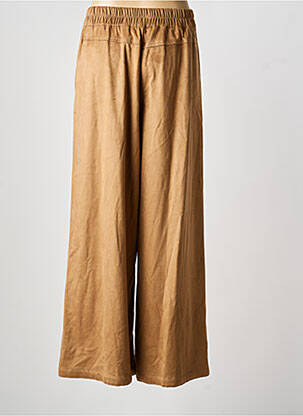 Pantalon large fermeture zippée sous rabat avec crochet taille normale marron URBANCODE femme