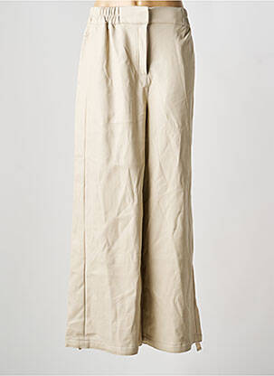 Pantalon large fermeture zippée sous rabat avec crochet taille normale beige URBANCODE femme