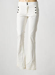 Jeans bootcut taille haute taille haute blanc LAUREN VIDAL femme
