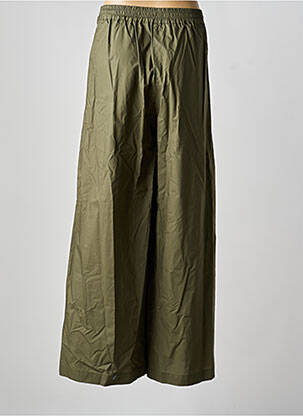 Pantalon large tissage popeline taille normale vert LAUREN VIDAL femme