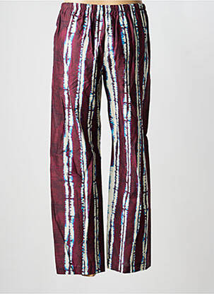Pantalon 7/8 tissage popeline taille normale violet LAUREN VIDAL femme