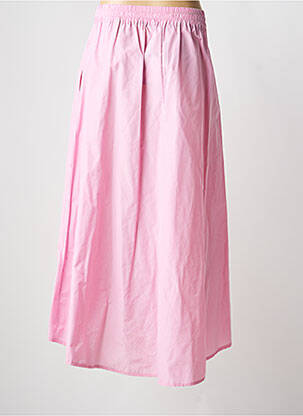 Jupe longue coupe évasée rose LAUREN VIDAL femme