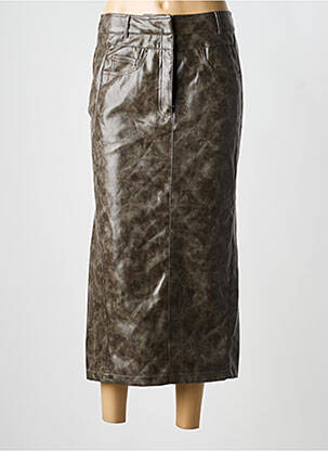 Jupe longue coupe droite marron URBANCODE femme