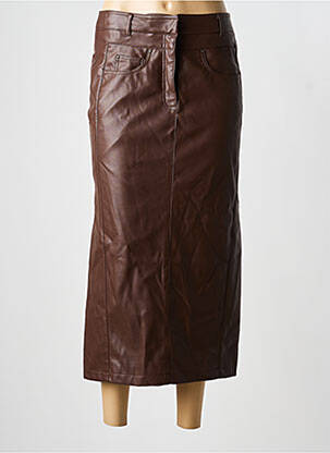 Jupe longue coupe droite marron URBANCODE femme
