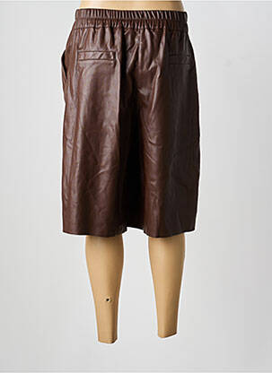 Bermuda taille à pinces taille haute marron URBANCODE femme