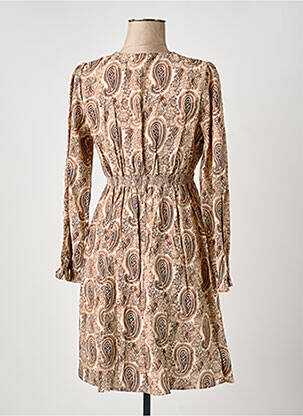 Robe courte coupe évasée manches longues marron IN APRIL 1986 femme