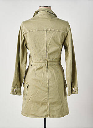 Robe courte manches longues manches longues vert PLACE DU JOUR femme