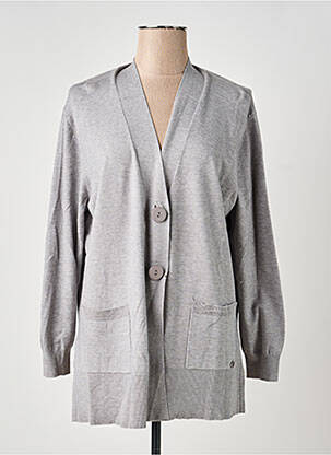 Gilet manches longues fermeture boutonnée sur le devant gris BLUOLTRE femme