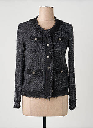 Veste casual coupe cintrée noir PLACE DU JOUR femme
