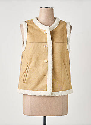 Gilet sans manche poches beige IN APRIL 1986 femme