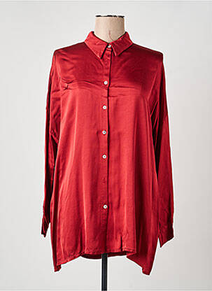 Chemisier coupe droite manches longues rouge SENES femme