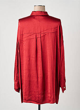 Chemisier coupe droite manches longues rouge SENES femme