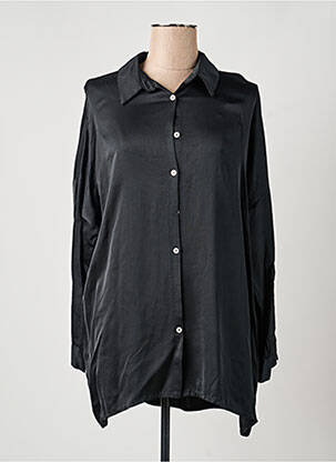 Chemisier coupe droite manches longues noir SENES femme