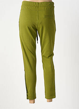 Pantalon 7/8 taille élastique vert VANILLA femme