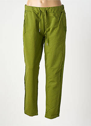 Pantalon 7/8 taille élastique vert PASSION femme