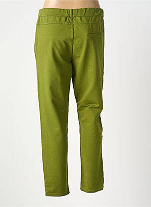 Pantalon 7/8 taille élastique vert PASSION femme