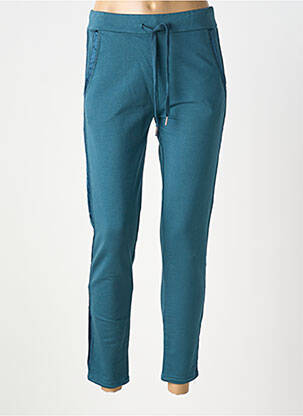Pantalon 7/8 taille élastique bleu VANILLA femme