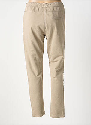 Pantalon 7/8 taille élastique beige VANILLA femme