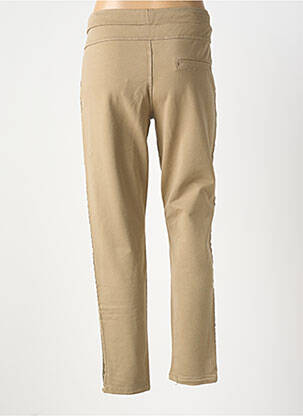 Pantalon 7/8 taille élastique marron VANILLA femme
