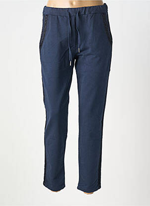 Pantalon 7/8 taille élastique bleu VANILLA femme