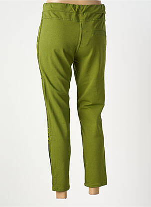 Pantalon 7/8 taille élastique vert PASSION femme