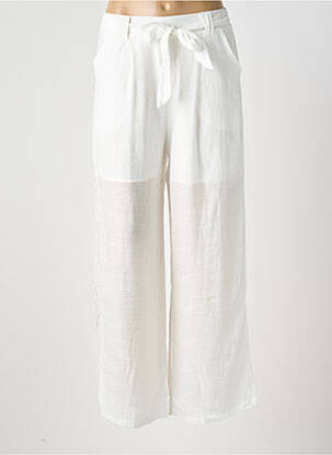 Pantalon droit taille élastique blanc GOA femme