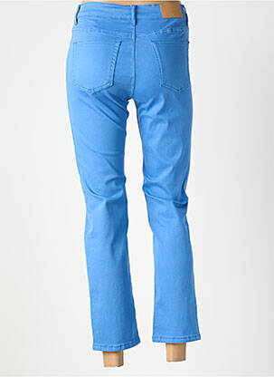 Pantalon 7/8 fermeture zippée sous rabat boutonné bleu ZAC & ZOE femme