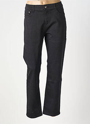 Pantalon droit fermeture zippée sous rabat boutonné noir ZAC & ZOE femme