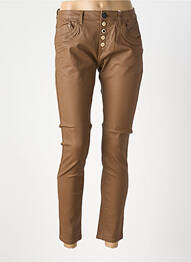 Pantalon 7/8 poches marron PLACE DU JOUR femme