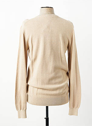 Pull stretch manches longues beige REVER MILE homme