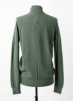 Gilet manches longues maille fine vert REVER MILE homme
