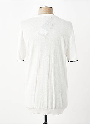 Pull stretch manches courtes blanc REVER MILE homme