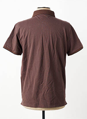 Polo stretch manches courtes marron REVER MILE homme