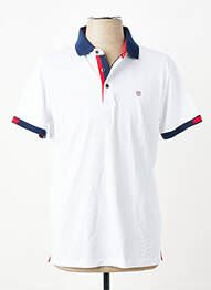 Polo stretch manches courtes blanc REVER MILE homme