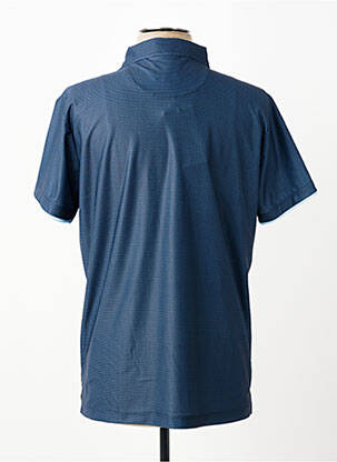 Polo tissage jersey manches courtes bleu REVER MILE homme