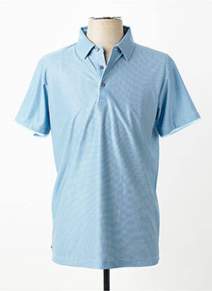 Polo stretch manches courtes bleu REVER MILE homme