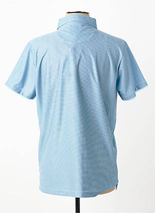 Polo tissage chiné manches courtes bleu REVER MILE homme