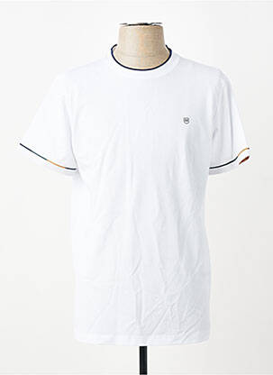 T-shirt coupe cintrée manches courtes blanc REVER MILE homme