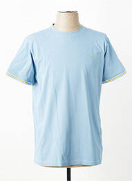 T-shirt coupe cintrée manches courtes bleu REVER MILE homme