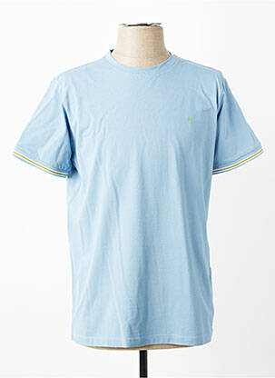 T-shirt coupe cintrée manches courtes bleu REVER MILE homme