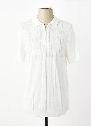 Pull stretch manches courtes blanc REVER MILE femme