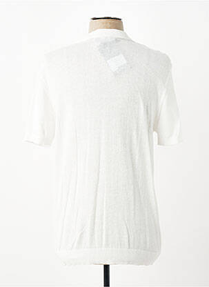 Pull stretch manches courtes blanc REVER MILE femme