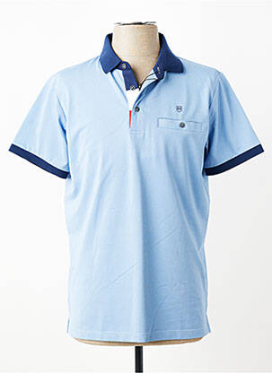 Polo stretch manches courtes bleu REVER MILE homme