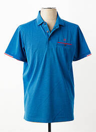 Polo stretch manches courtes bleu REVER MILE homme