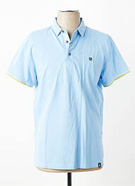 Polo stretch manches courtes bleu REVER MILE homme